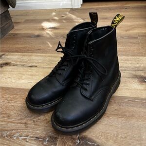 Dr. Martens Black Leather Lace-Up Boots